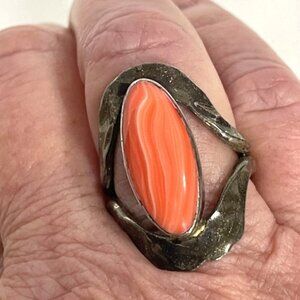 925 silver and dyed quartz ring.